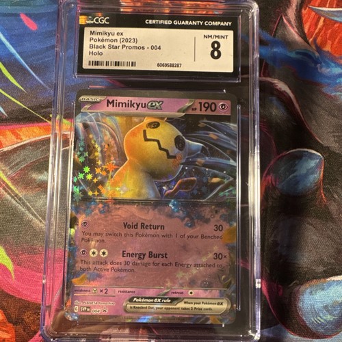 Pokémon Mimikyu ex 004 Scarlet & Violet Promo Holo CGC 8 190 HP Card