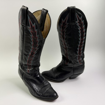 #ad VTG ABILENE Women#x27;s Size 6.5M Leather Cowgirl Western Boots Pointed $24.95