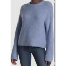 Womens Abound Nordstrom Soft Fluffy Sweater Size Larg Sky Blue