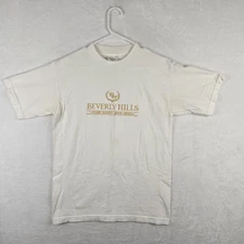 Beverly Hills Rodeo Drive Mens Vintage White With Gold Embroidery Murina Tag M