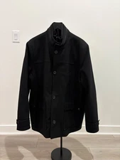 Men's XL Kenneth Cole New York Black Peacoat Sharp
