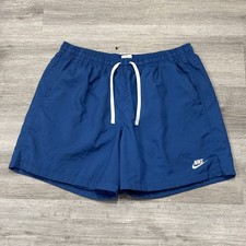 Nike Mens XLarge blue Mesh Lined Swim Trunks Shorts Drawstring Athletic summer