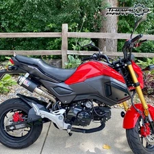 Exhaust Full System Dual Black For Honda MSX SF GROM 2016