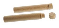 Needle Case Round Wood (2 cases) Beading Storage Tube NCW3-FLUSH (3.5 " x 0.5")