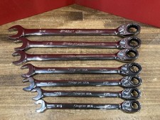Snap-on SOXRR Series SAE Reversible Flank Plus Ratcheting Wrench 7Pc Set [Used]