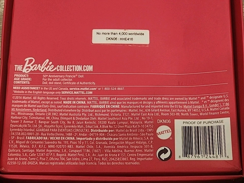 Francie Miss Teenage Beauty Doll Barbie Gold Label 50th Anniversary Reproduction - Imagem 4 de 4