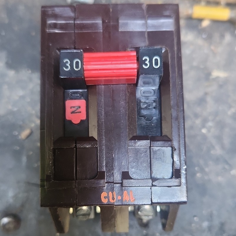 30A 201-250V AC 2-Pole Plug-In Branch Circuit Breaker Trip Indicator
