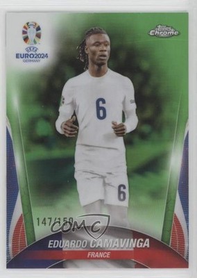 2024 Topps Chrome UEFA Euro Neon Green Refractor /150 Eduardo Camavinga #95 0n8h
