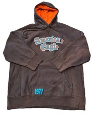 Y2K Grail American Eagle Brown Hoodie Mens 3X Skater Grunge Heavy Thermal Hood