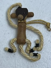 Mid-Century Zoo Line Wooden Monkey Rope Figurine Kay Bojesen 1950’s