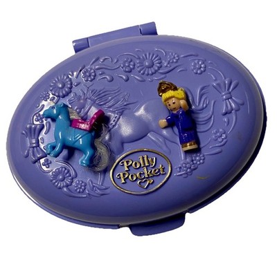 Vintage Polly Pocket Unicorn Meadow Compact Playset 1995 Bluebird Complete