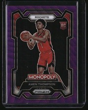 2023-24 Panini Prizm Monopoly Amen Thompson Rookie Purple #33 Houston Rockets