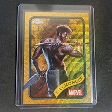 Killmonger 2025 Topps Chrome Marvel Gold Wave Refractor /50 #34