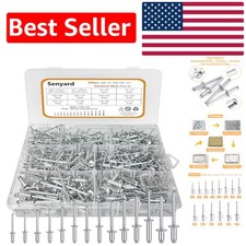 Durable Pop Rivets Kit - 500 Pcs Aluminum Rivets for DIY and Professional Use