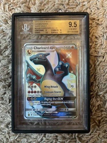 2019 Pokemon Sun & Moon Hidden Fates Shiny Vault Charizard GX BGS 9.5