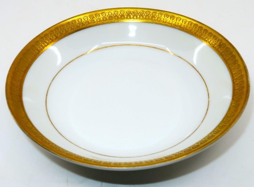 Heinrich, Selb Bavaria H&C, White & Gold Encrusted Band, Dessert Bowl, 5 1/4"