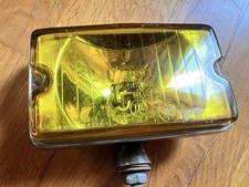 Vintage Cibie 35 Iode Fog Light Amber Made In France Rectangular Chrome