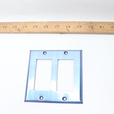 Double Decorator Beverly Collection Wall Plate Polished Chrome 4-1/2''