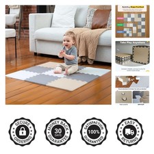Customizable 9-Tile Baby Play Mat - Elegant Foam Tiles for Infants and Toddlers