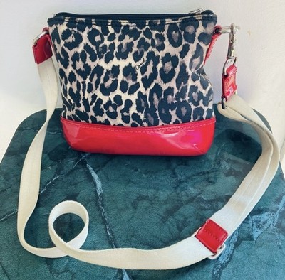 Authentic Coach Park Ocelot Crossbody Bag 