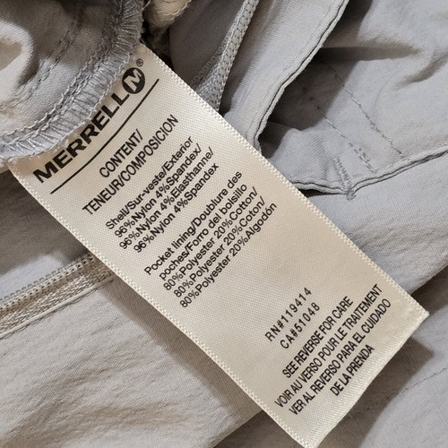 Merrell Crop Pants Hiking Trail Selectwick Beige Women 8 Outdoor MidRise Pockets - Picture 3 of 17