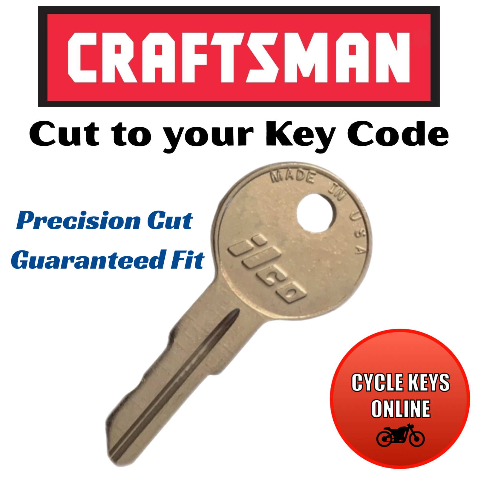 Craftsman Toolbox Keys cut to code for key codes RH01-RH50 | eBay