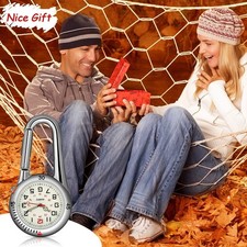 Backpack Belt Carabiner Luminous Quartz Watch Fob Clip-on Mountaineering Hiking