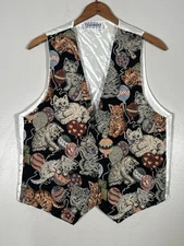 Idea Nuova Kitten Cats Yarn Ball Medium Tapestry Vest 90s 
