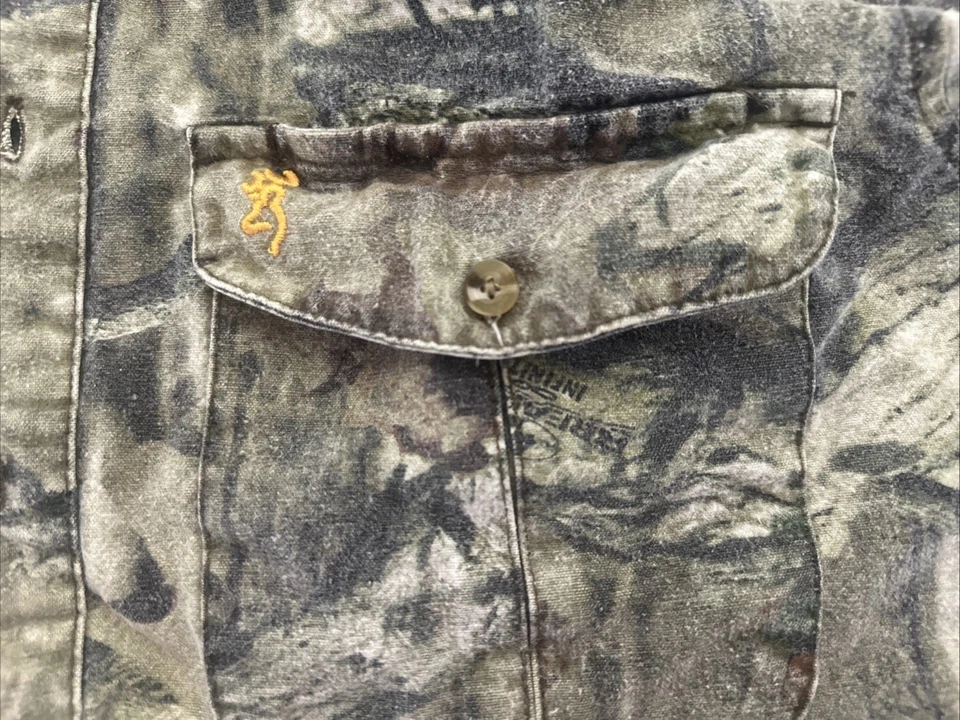 Browning Men’s Long Sleeve Button Up Camo Realtree Infinity Shirt 100% Cotton Sm - Image 4 of 4