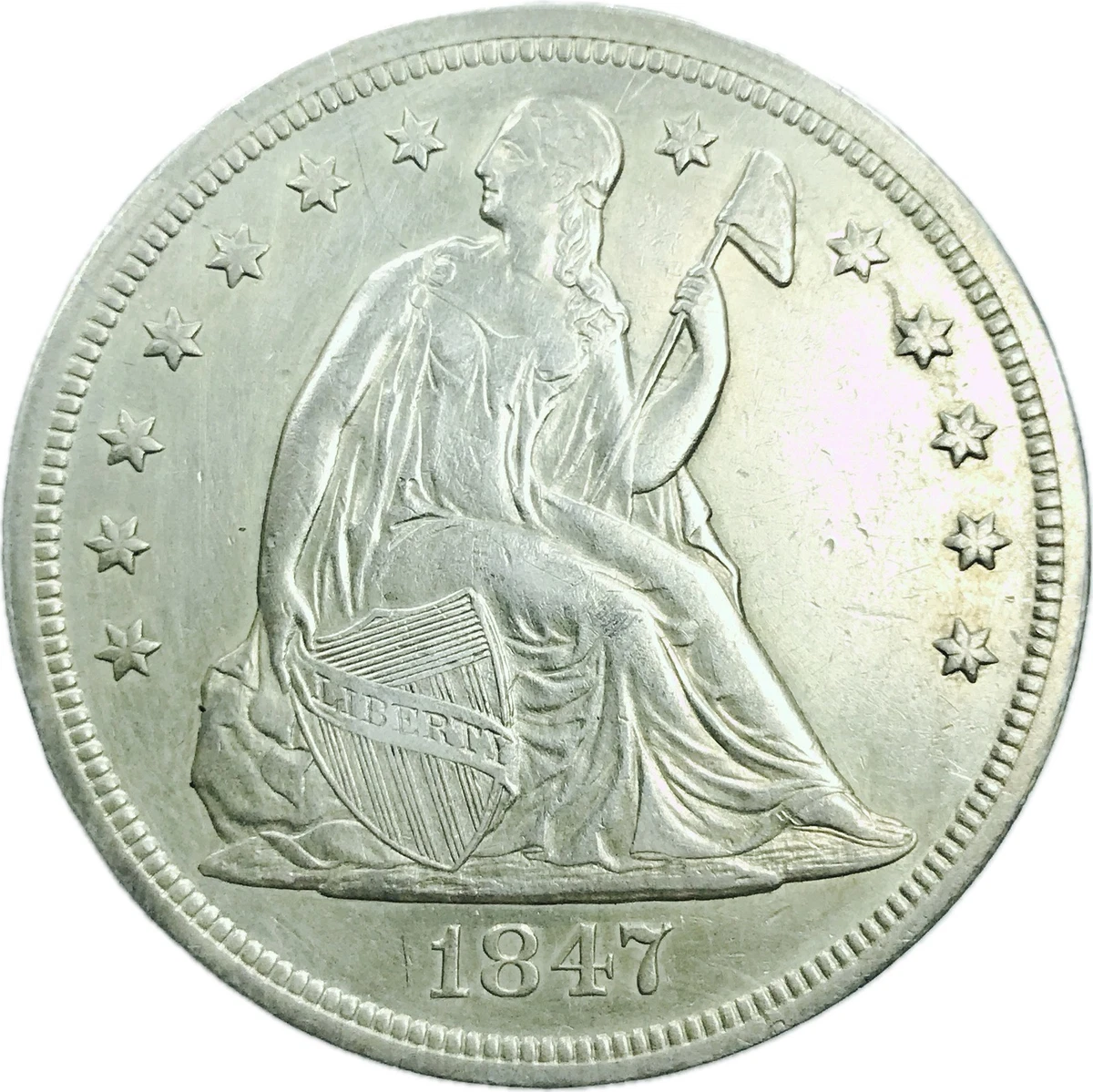 1847 Year Silver Seated Liberty US Dollars (1840-1873) for sale | eBay