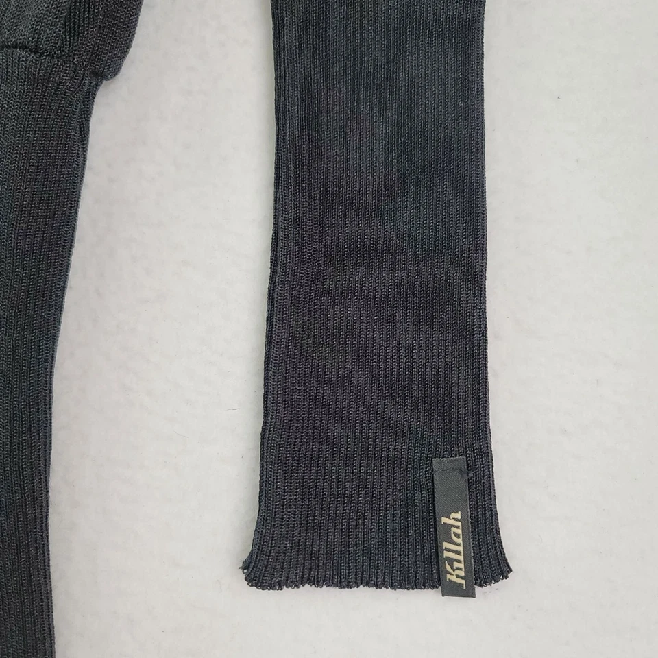 Vestido de malha Killah Miss Sixty vintage veneno preto bainha com nervuras Itália tamanho grande - Imagem 3 de 4