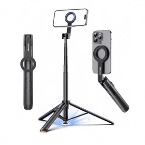UBeesize Magnetic Selfie Stick Tripod 70" Adjustable MagSafe Phone Stand Black