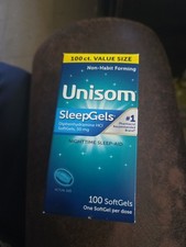 Unisom SleepGels Nighttime Sleep-Aid SoftGels, Diphenhydramine Exp 05/2027
