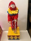Vintage Enesco Faith Wick Happy Harlequin Musical Porcelain Doll In Box — photo 3