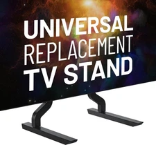 Premium TV Stand for 55"-86" Screens - Angled Feet Give Universal TV Stand St...