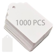 1000PCS White Blank Unstrung Price Tags, 1.75 x 1.093 Inches - Premium Qualit...