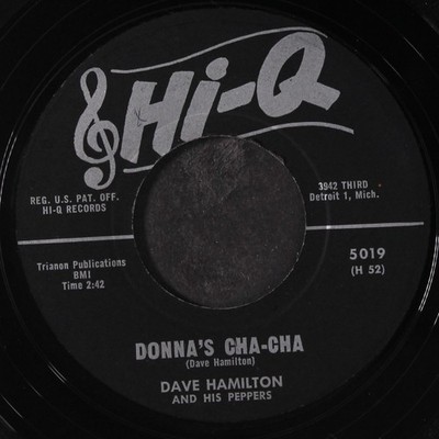 DAVE HAMILTON: cooter bug / donna's cha-cha HI-Q 7'' Single 45 RPM