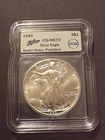 1989 ICG MS 70  💎 Silver Eagle Signed Austin Hutto, President