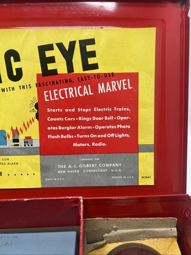 1949 A.C. Gilbert Electric Eye set in a Red metal box RARE - Picture 4 of 14
