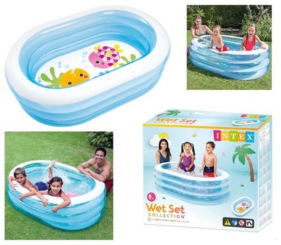 Intex Planschbecken My Sea Friends Pool 163x107x46 cm - Kinderpool Schwimmbecken