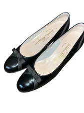Salvatore Women Flat Black Ballet Shoes Size 9 A2