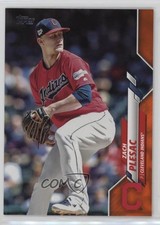 2020 Topps Wal-Mart Orange Border /99 Zach Plesac #653 b4d