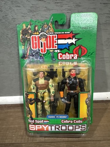 GI Joe vs Cobra Spy Troops Red Spot and Cobra Coils Action Figure 2003 MOC