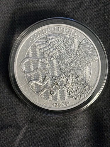 2024 Malta Golden Eagle BU 1 oz .9999 Fine Silver 5 Euro Coin in Mint Capsule