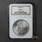 1882-S Morgan Silver Dollar $1 - NGC MS63 - San Francisco