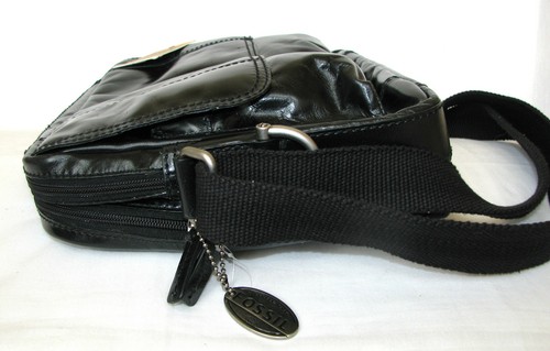 NEW-FOSSIL GRANT BLACK LEATHER COMPUTER/LAPTOP MESSENGER+CROSSBODY MENS E/W BAG - Picture 5 of 11