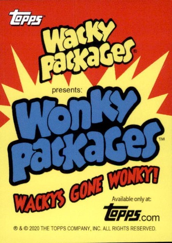 2020 Wacky Packages Weekly Series July Wonky Packages #WP2 Aged - NM - Picture 2 of 2