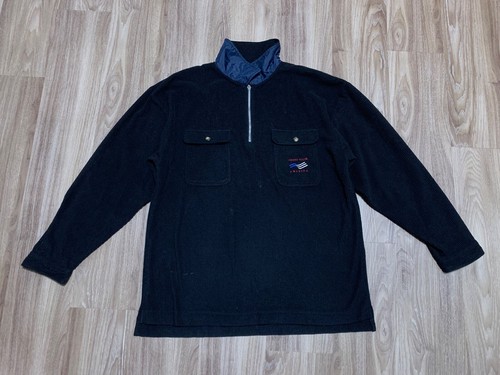 Vintage Perry Ellis America Men's 1/4 Zip Ribbed Long Sleeve Sweater Black XL - Picture 2 of 18