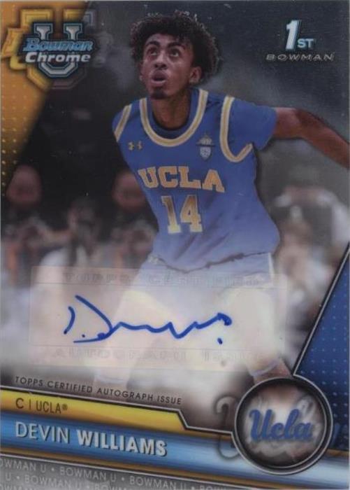 2023-24 Bowman University Chrome - Devin Williams #BCPA-DWI - 1 of 2
