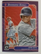 Juan Soto RARE RED WAVE PRIZM REFRACTOR DIAMOND KINGS DONRUSS OPTIC INSERT ⚾️🔥
